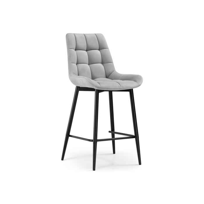 Полубарный стул Алст К крутящийся светло-серый / черный
