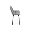 Полубарный стул Алст К крутящийся светло-серый / черный