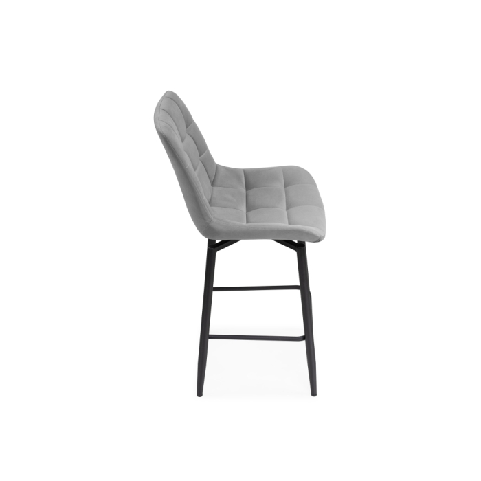 Полубарный стул Алст К крутящийся светло-серый / черный