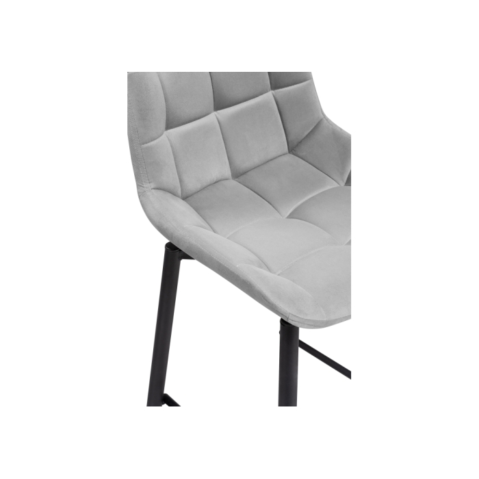 Полубарный стул Алст К крутящийся светло-серый / черный