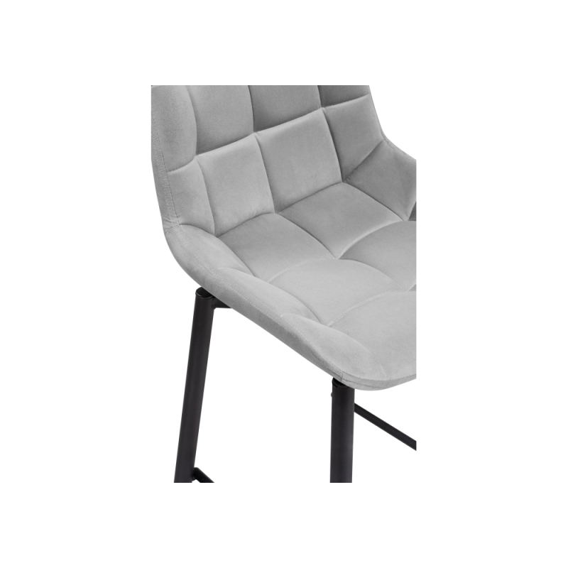 Полубарный стул Алст К крутящийся светло-серый / черный