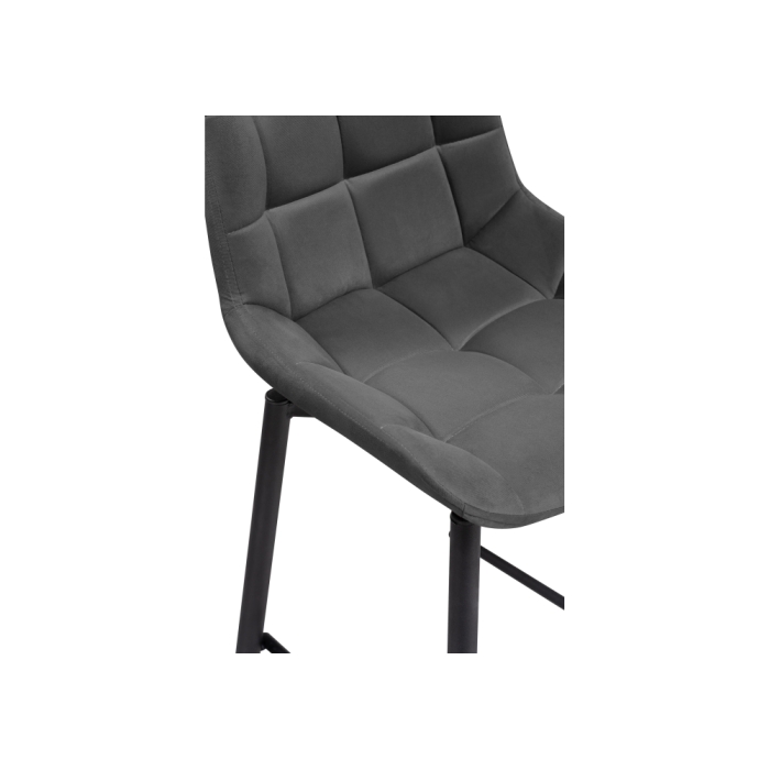 Полубарный стул Алст К крутящийся темно-серый / черный