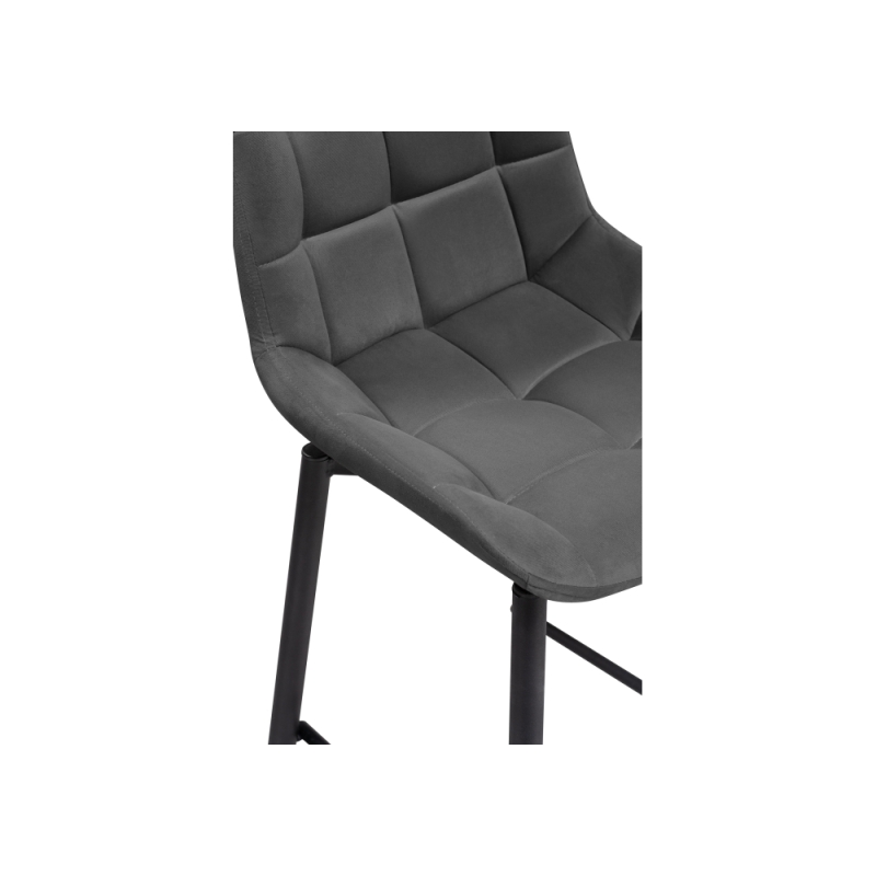 Полубарный стул Алст К крутящийся темно-серый / черный