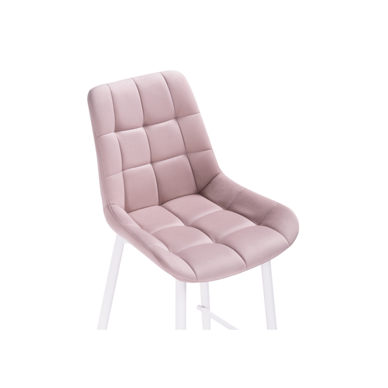 Полубарный стул Алст розовый / белый