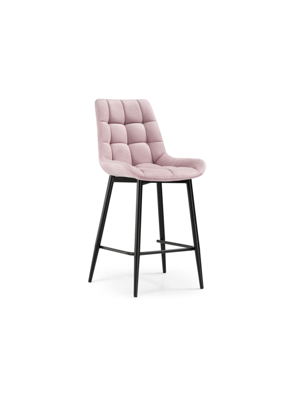 Полубарный стул Алст розовый / черный