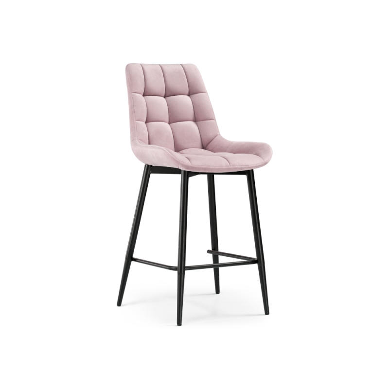 Полубарный стул Алст розовый / черный