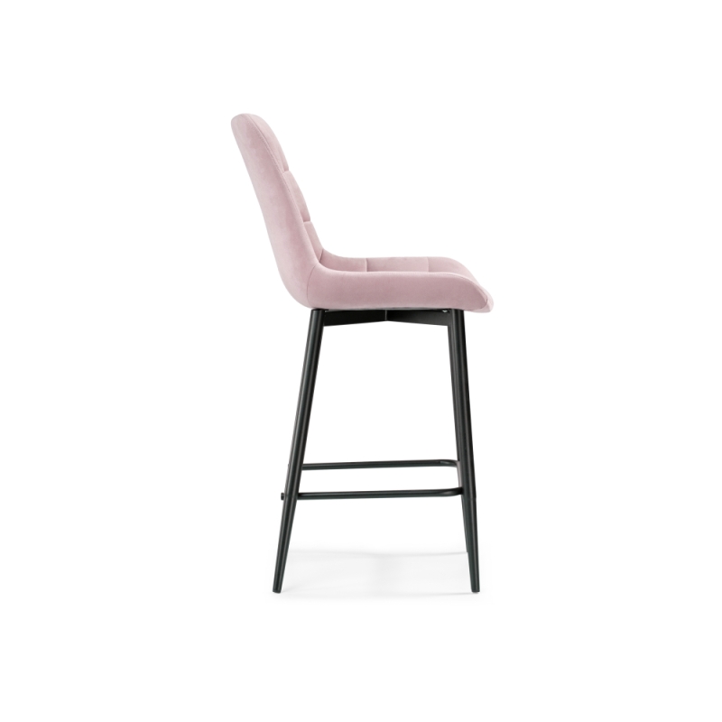 Полубарный стул Алст розовый / черный