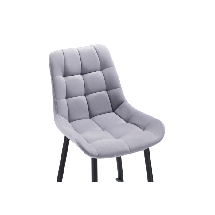 Полубарный стул Алст серо-лиловый / черный