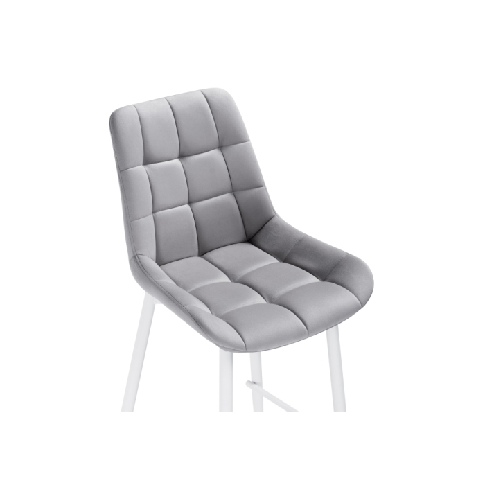 Полубарный стул Алст светло-серый / белый