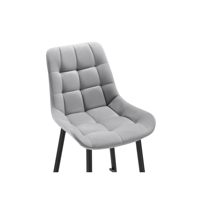 Полубарный стул Алст светло-серый / черный