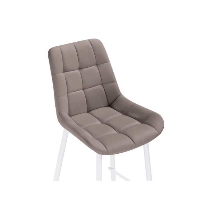 Полубарный стул Алст велюр латте / белый