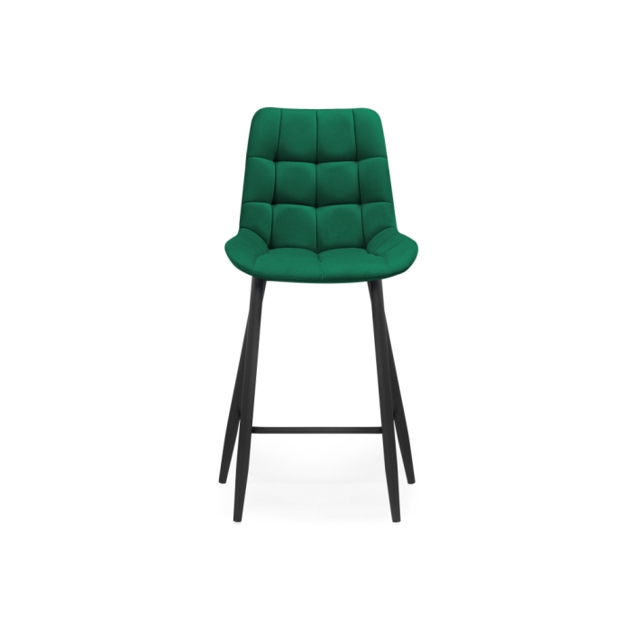 Полубарный стул Алст велюр зеленый / черный
