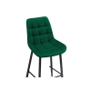 Полубарный стул Алст велюр зеленый / черный