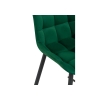 Полубарный стул Алст велюр зеленый / черный