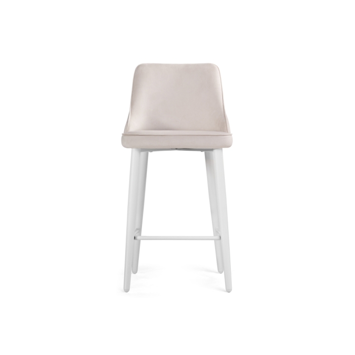 Полубарный стул Атани кремово-дымчатый / белый