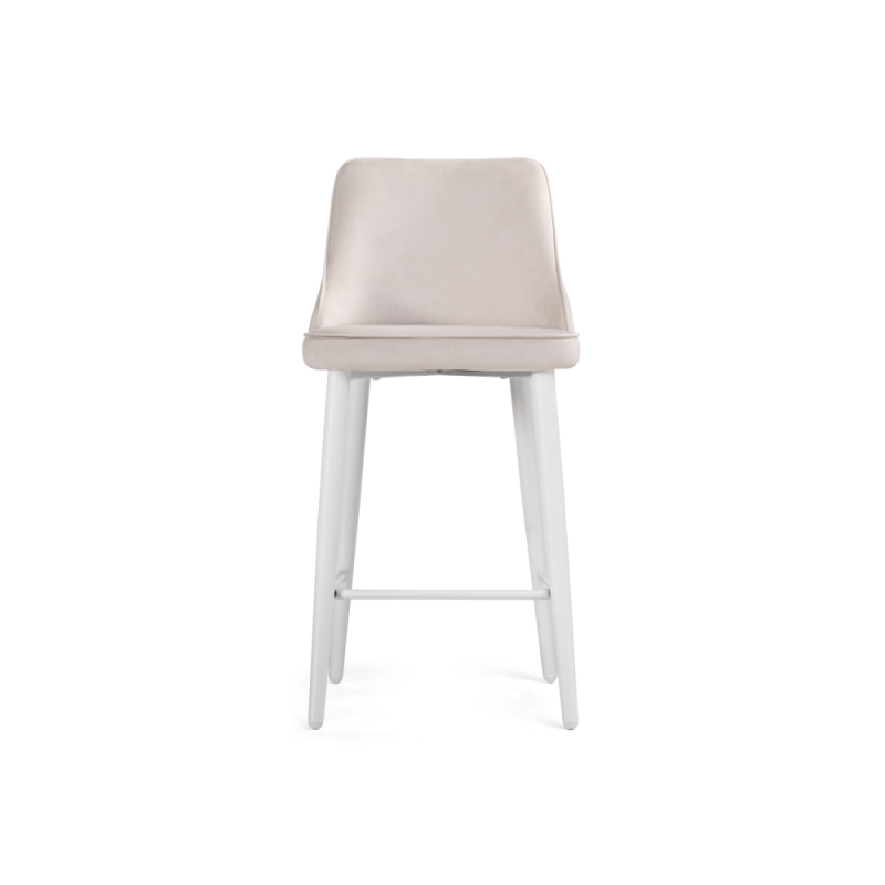 Полубарный стул Атани кремово-дымчатый / белый