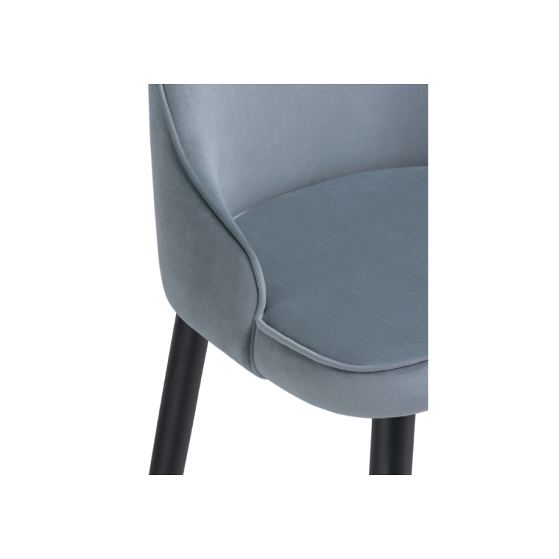 Полубарный стул Атани серо-синий / черный