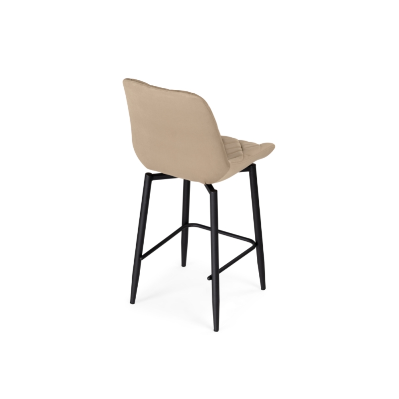 Полубарный стул Баодин К Б/К крутящийся бежевый / черный