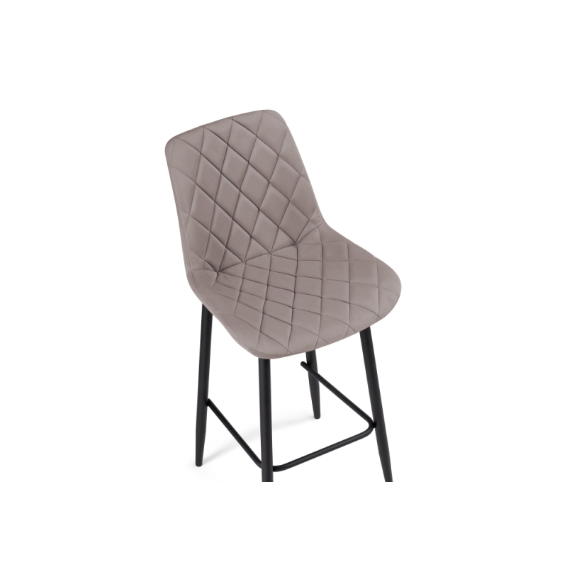 Полубарный стул Баодин К Б/К крутящийся латте / черный