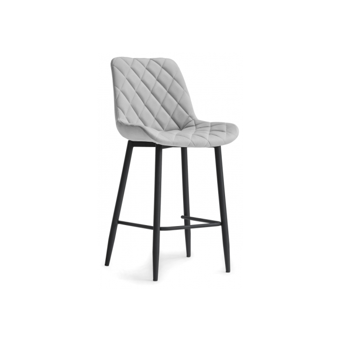 Полубарный стул Баодин К Б/К крутящийся светло-серый / черный