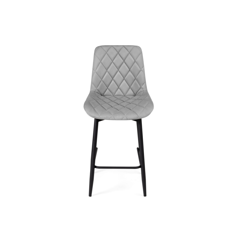 Полубарный стул Баодин К Б/К крутящийся светло-серый / черный