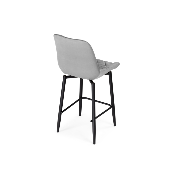 Полубарный стул Баодин К Б/К крутящийся светло-серый / черный