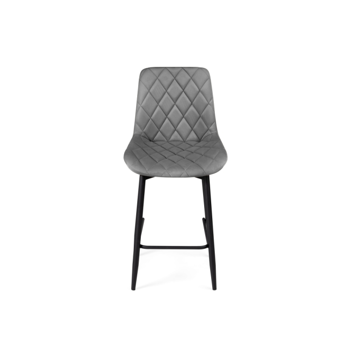 Полубарный стул Баодин К Б/К крутящийся темно-серый / черный