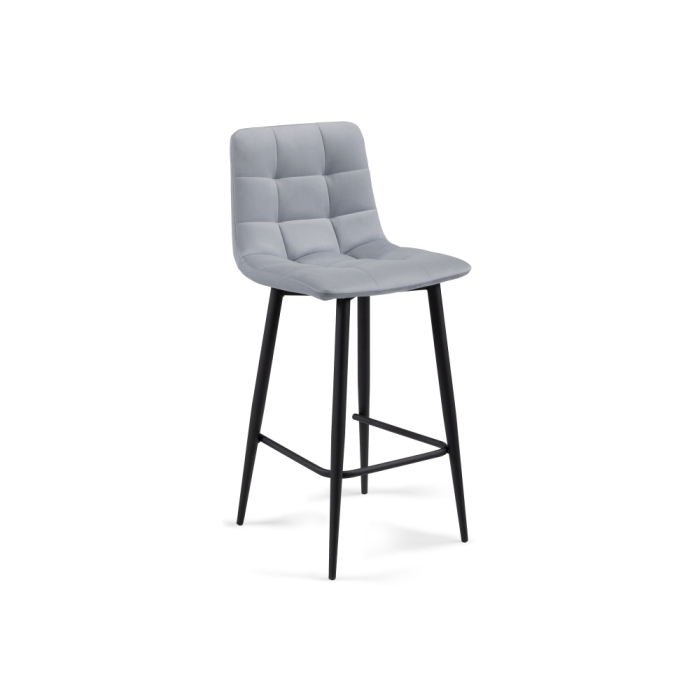 Полубарный стул Чилли К светло-серый / черный