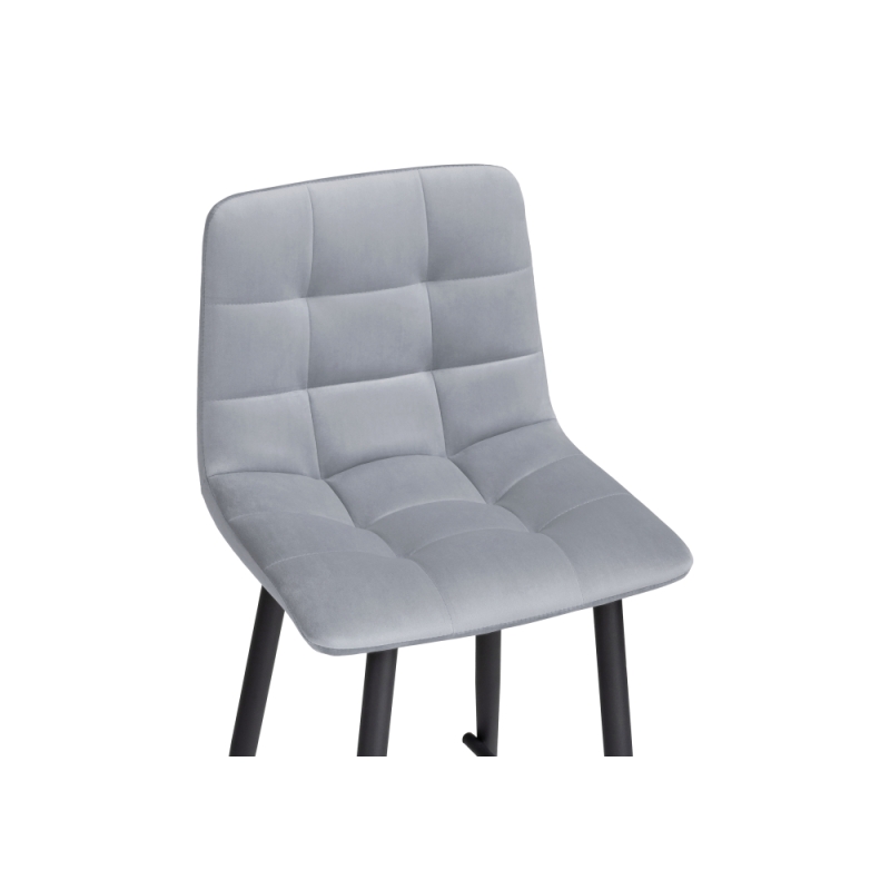 Полубарный стул Чилли К светло-серый / черный