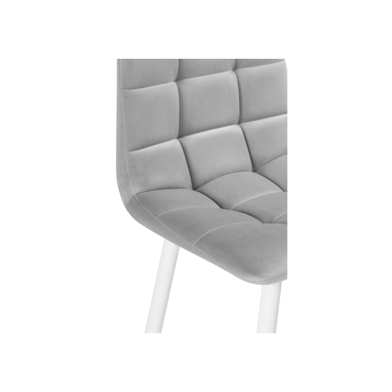 Полубарный стул Чилли К светло-серый велюр / белый