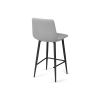 Полубарный стул Чилли К светло-серый велюр / черный