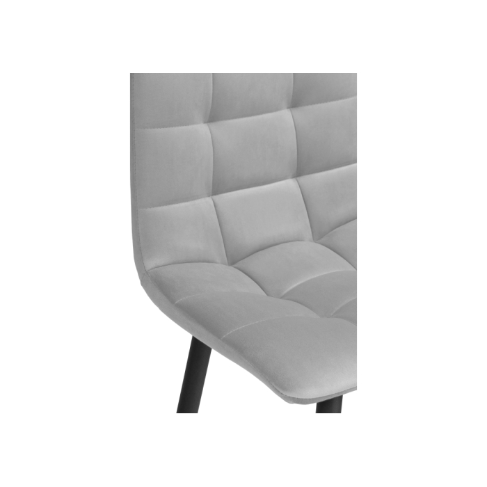 Полубарный стул Чилли К светло-серый велюр / черный