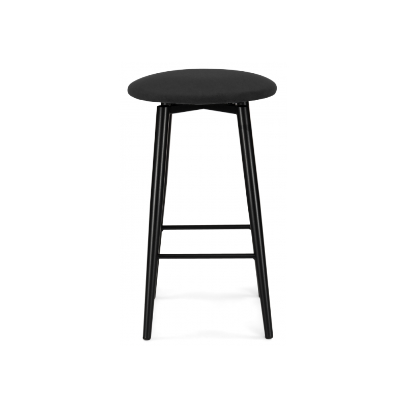 Полубарный стул Гангток крутящийся черный / черный матовый