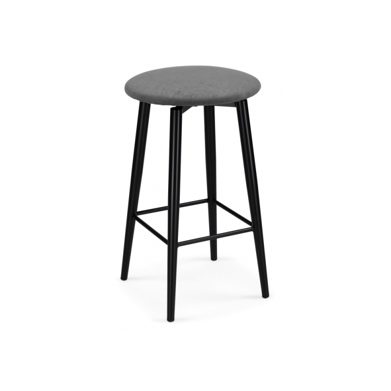 Полубарный стул Гангток крутящийся графит / черный матовый