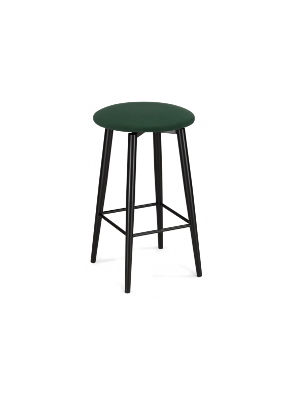 Полубарный стул Гангток крутящийся изумруд / черный матовый