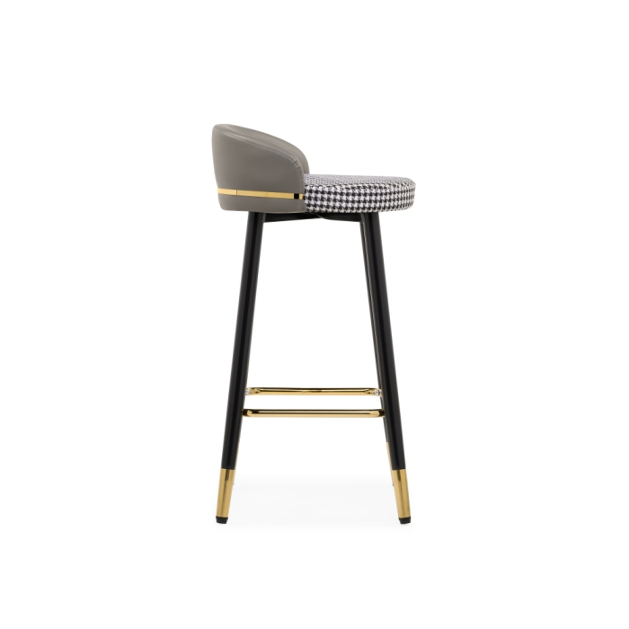 Полубарный стул Kardial gray / black