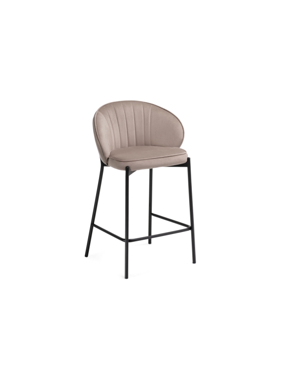 Полубарный стул Нейл латте / черный