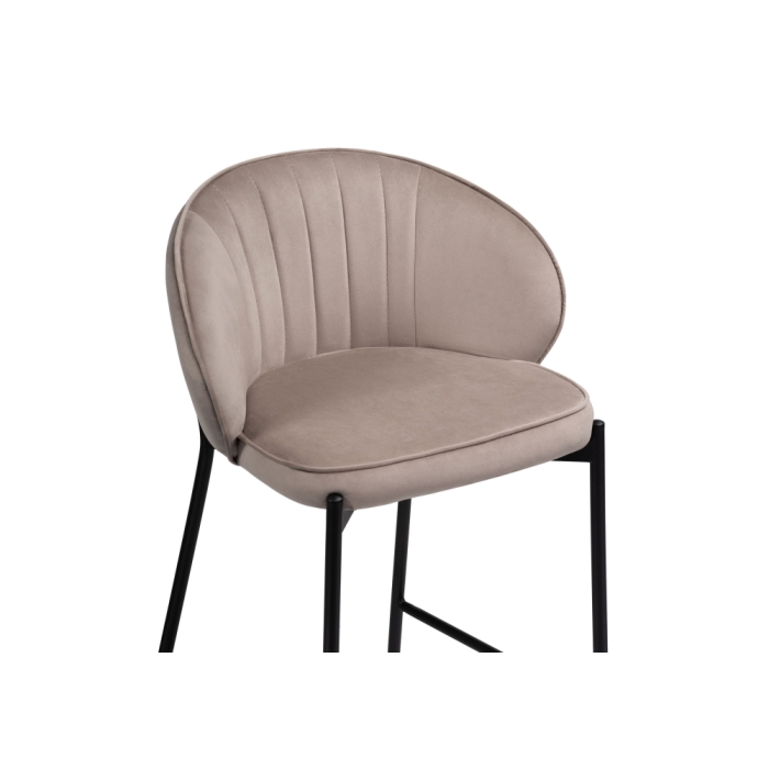 Полубарный стул Нейл латте / черный