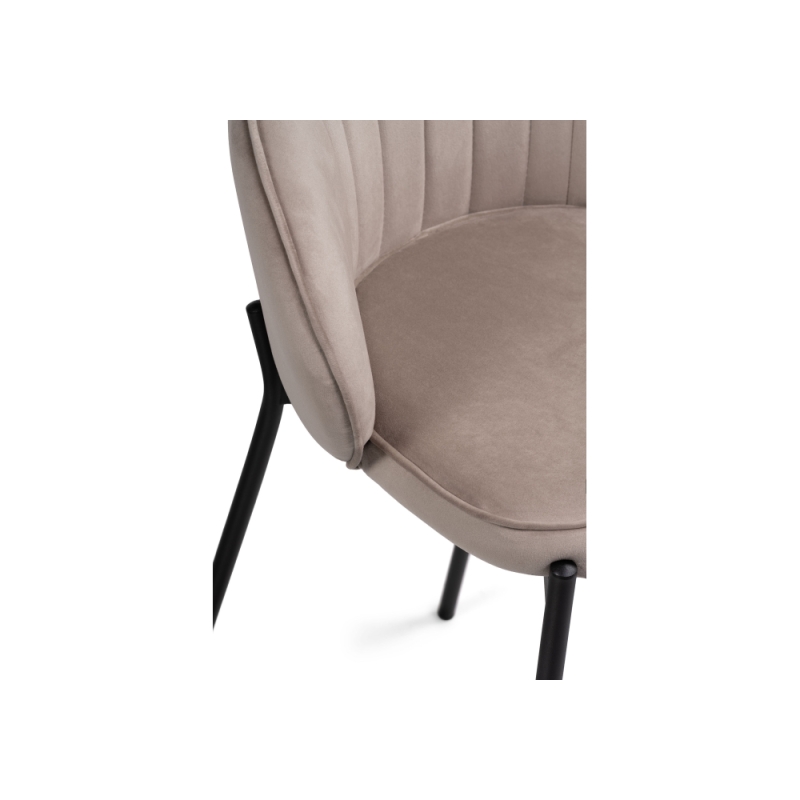 Полубарный стул Нейл латте / черный