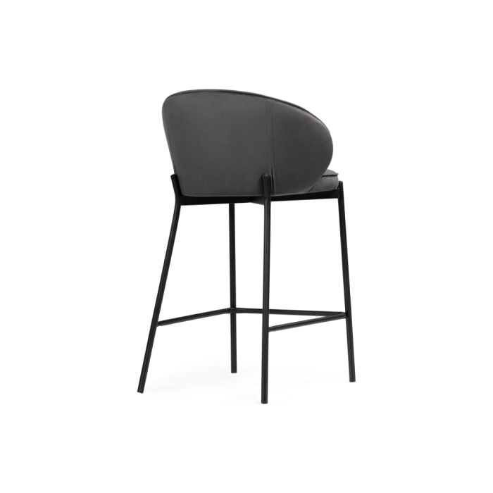 Полубарный стул Нейл серый / черный