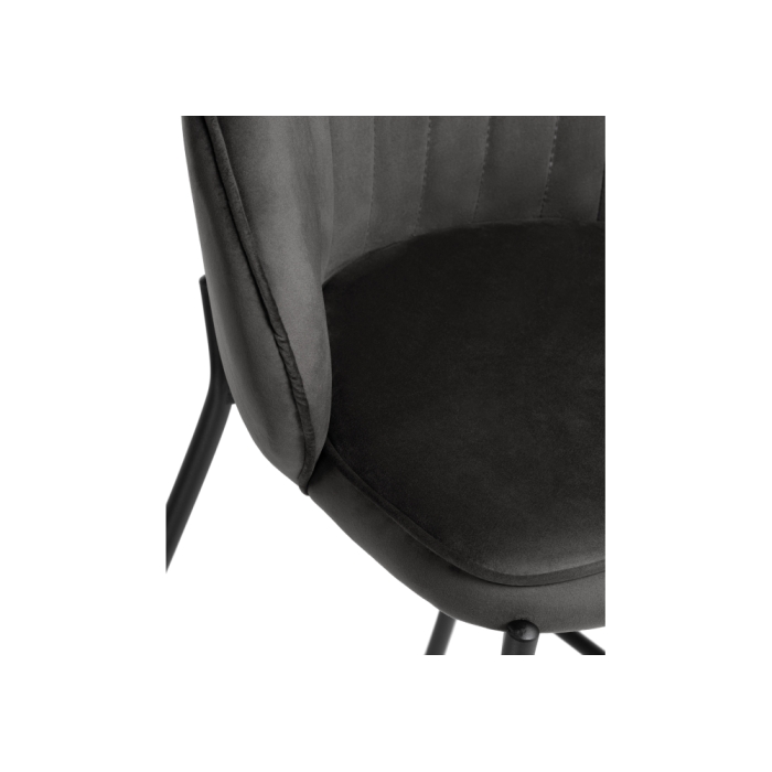 Полубарный стул Нейл серый / черный