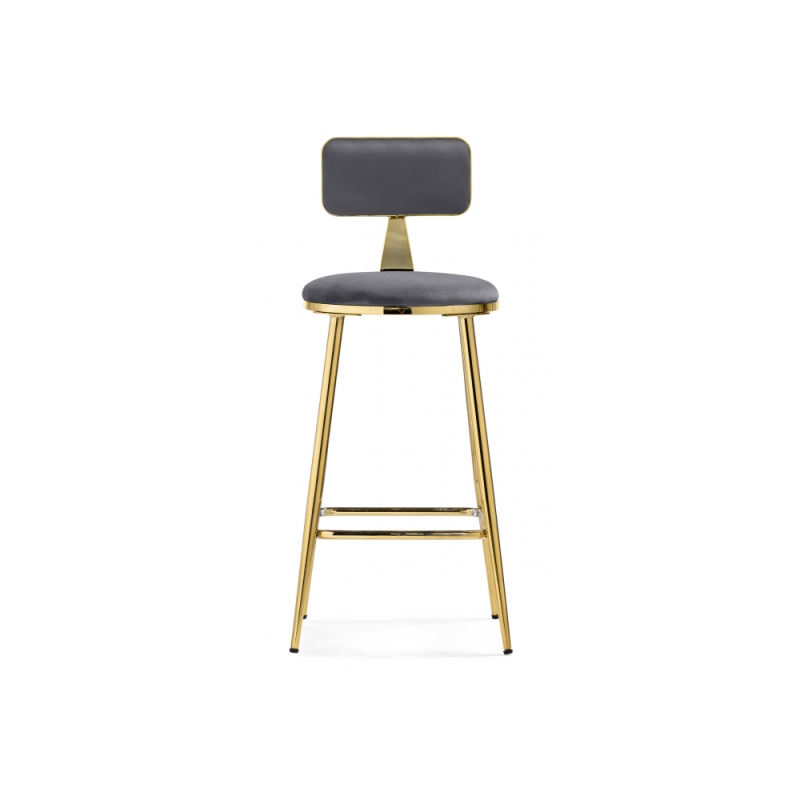 Полубарный стул Persi dark gray / gold