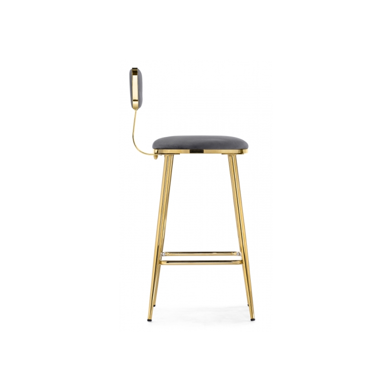 Полубарный стул Persi dark gray / gold