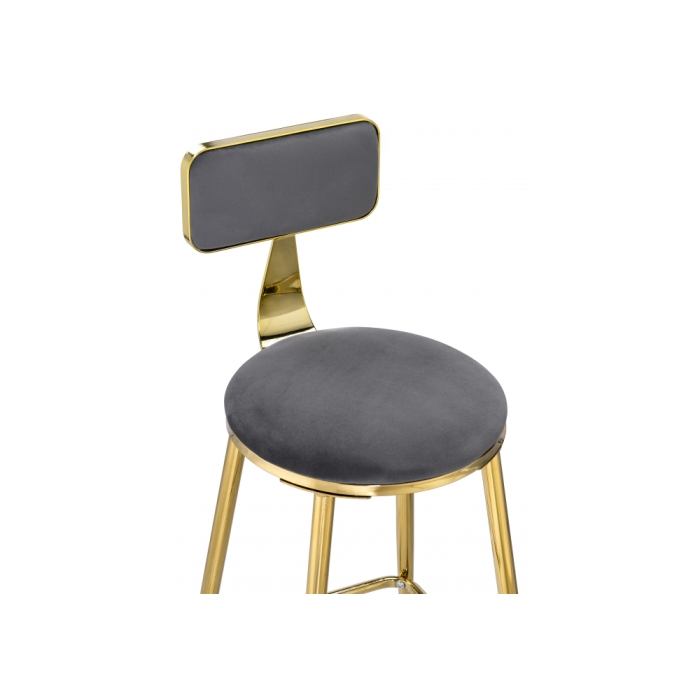 Полубарный стул Persi dark gray / gold