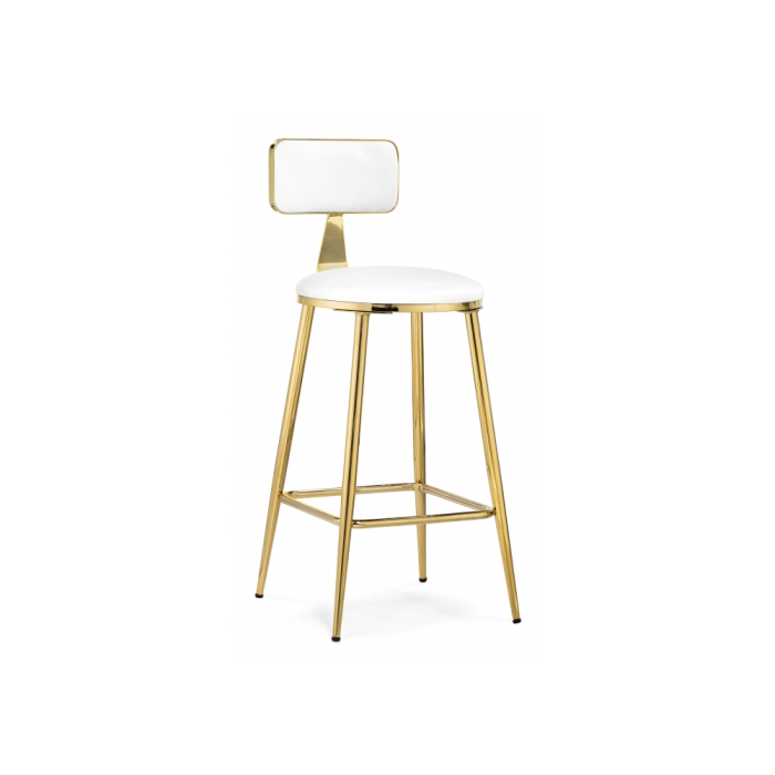 Полубарный стул Persi white / gold