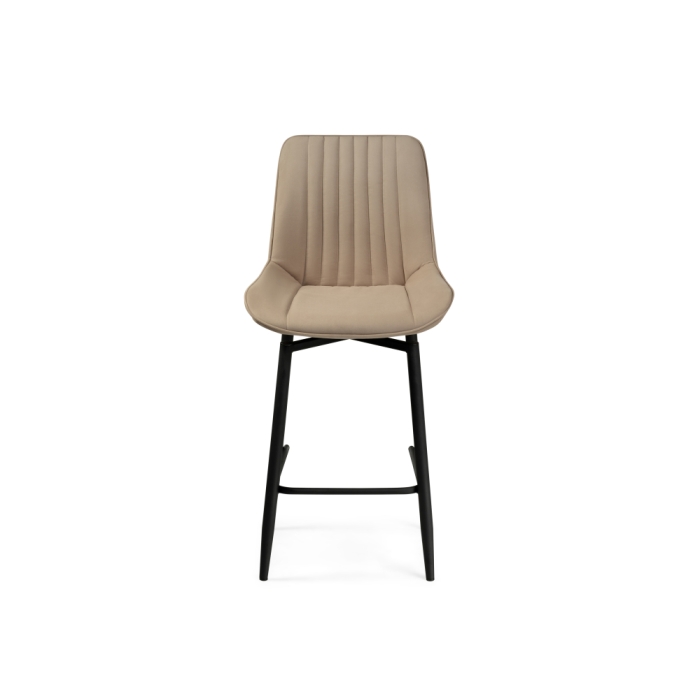 Полубарный стул Седа К крутящийся бежевый / черный