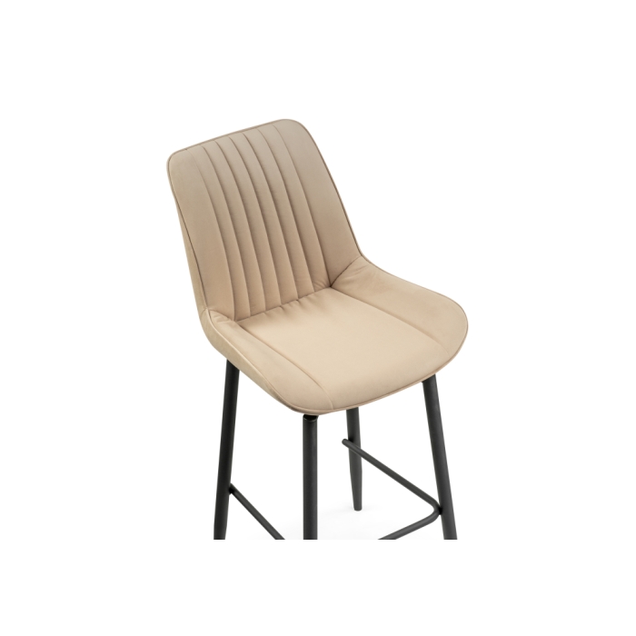 Полубарный стул Седа К крутящийся бежевый / черный