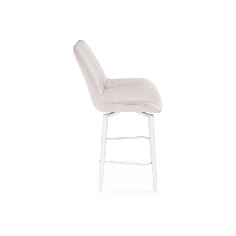 Полубарный стул Седа К крутящийся молочный / белый