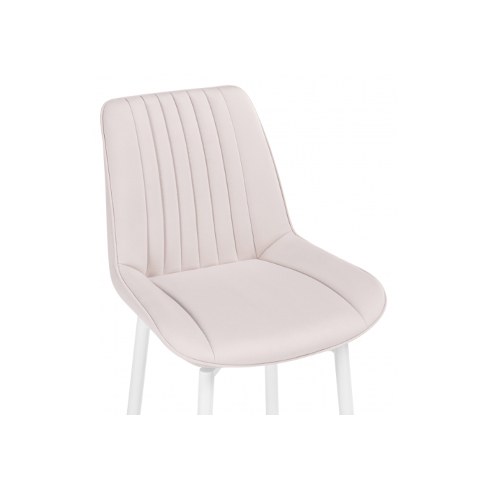 Полубарный стул Седа К крутящийся молочный / белый