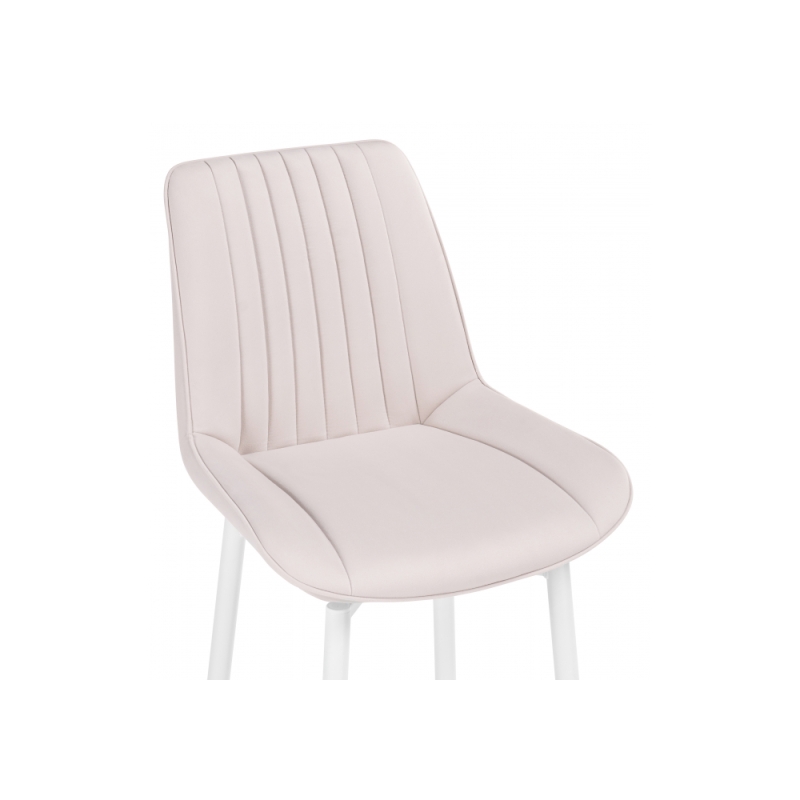 Полубарный стул Седа К крутящийся молочный / белый